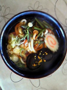 富士見茶屋＠陣場山のうどん。