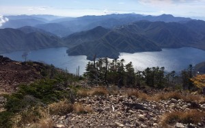 男体山の南面。今週の奥日光は紅葉が最盛期とのことです。