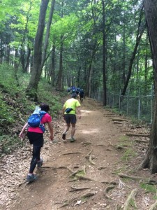 宮沢湖の周回コースへ