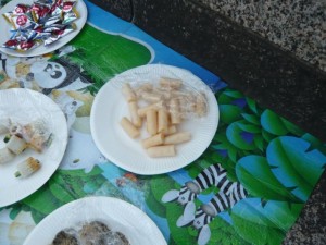 エイドの食べ物 詰めた指みたいで印象的でした