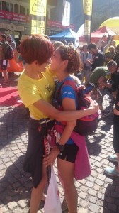 Daliと。道中とっても優しかった。もちろんゴールも祝ってくれた。素敵なお友達です。