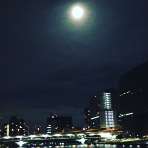 この季節、夜もとっても気持ちが良くてついついスピード上げて走ってしまいます。体が追いつかないのですぐにヘタってしまうのですが。隅田川沿いの満月ラン。