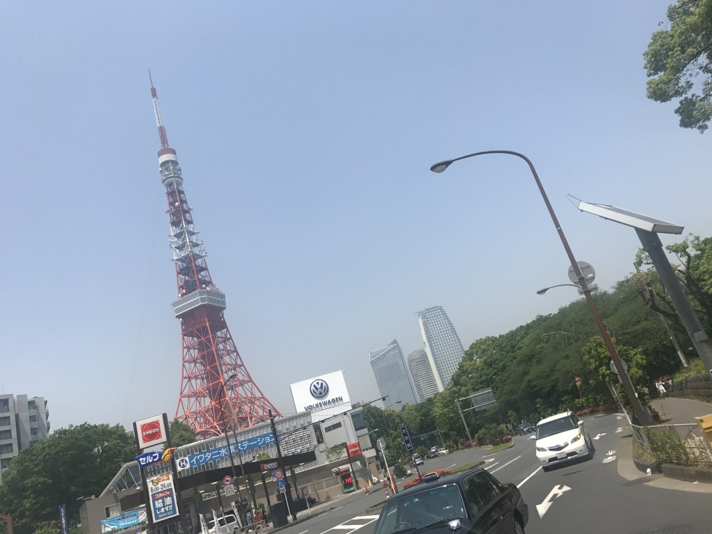 東京タワーに向かって走る！